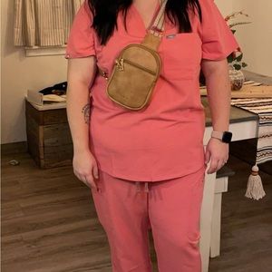 FIGS scrub set in Desert Rose XXL